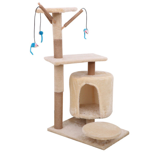 Multi-Layer Sisal Cat Scratching Tower – Interactive Play & Scratch Toy