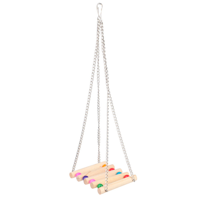 Wooden Hanging Bridge for Pet Birds