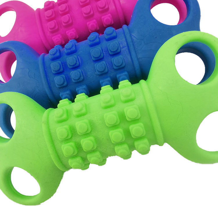 TPR Chew-Resistant Dental Toy with Multi-Hole Design for Dogs