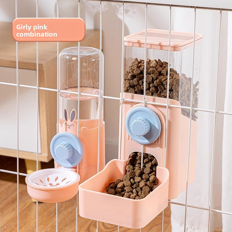 Hanging Small Pet Water Bottle and Feeder Combo