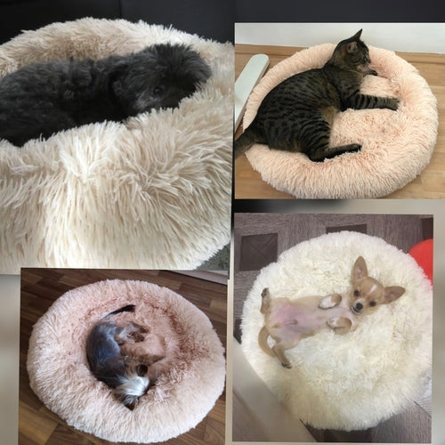 Super Soft Calming Pet Bed – Plush Lamb Velvet for Dogs & Cats