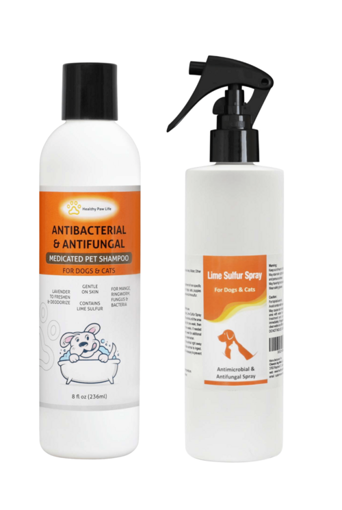 Lime Sulfur Pet Shampoo & Spray Bundle – 8 oz Set