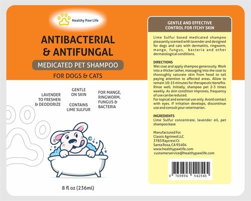Lime Sulfur Pet Shampoo & Spray Bundle – 8 oz Set